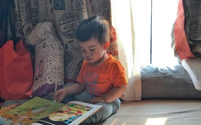 李茂晒儿子看书，一岁多暖哥有模有样，还学弦子叫爸爸“老公”！