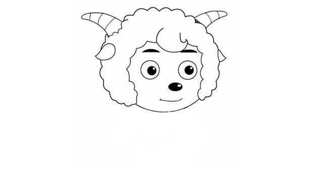 「儿童简笔画」喜羊羊简笔画，别笑我只是一只羊，咩~