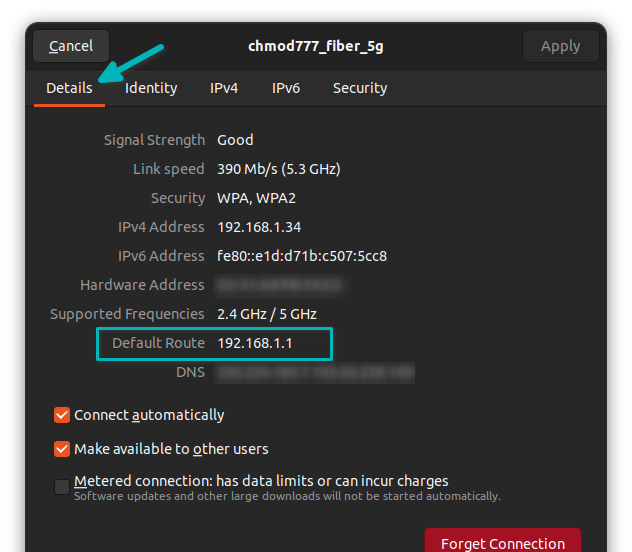 在 Linux 中找到你的路由器的 IP 地址（默认网关）