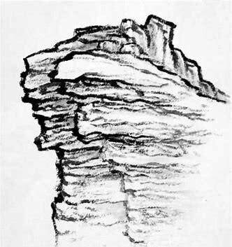 什么是山石画的勾勒画法(国画山石勾勒画法)图14