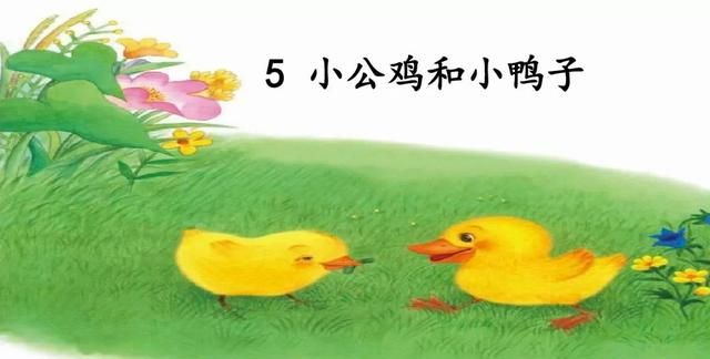 部编版一年级语文下册课文5《小公鸡和小鸭子》知识点、练习