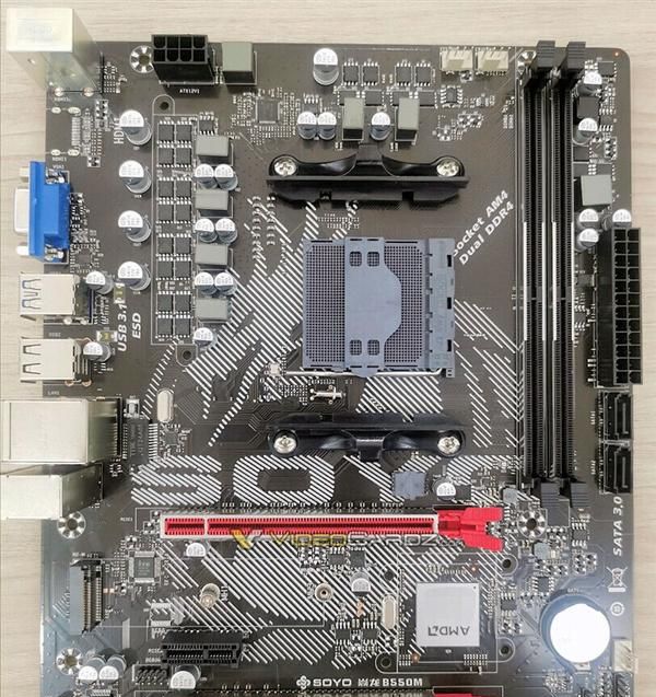 首张AMD B550主板高清照出炉：梅捷打造、原生PCIe 4.0插槽