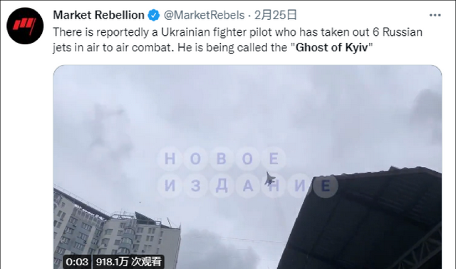 外网盛赞“基辅幽灵”击落俄战机，结果一看是游戏画面