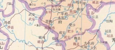 涉及三省四府，河北省邯郸市的所属各县、市、区来自于这些地方！