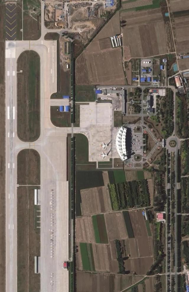俯瞰唐山三女河机场，河北省五个机场之一，太过寒酸