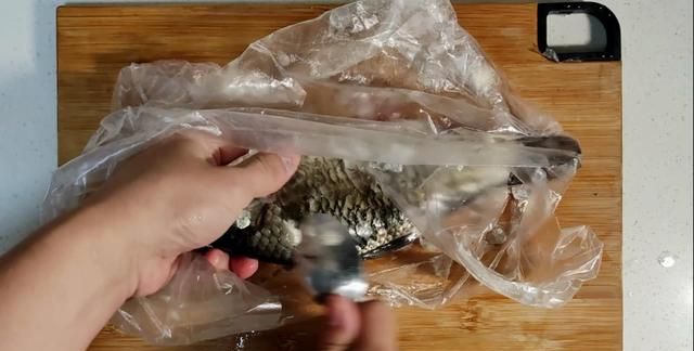 23年一级大厨分享鱼去鳞妙招，1个塑料袋，鱼鳞不飞溅不粘案板