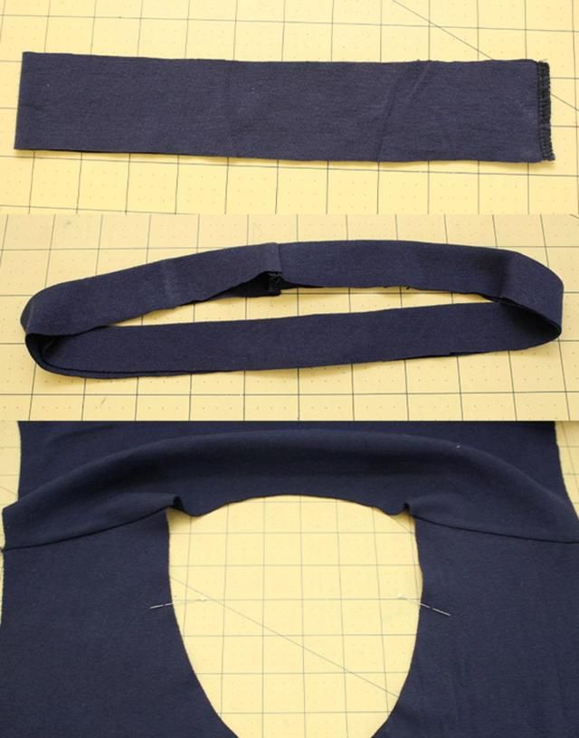 缝纫技巧 | T恤领口的缝制方法(圆领+V领)