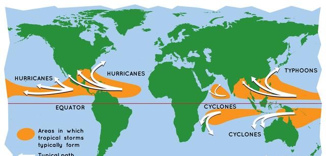 台风是怎样形成的?原因是什么?图4
