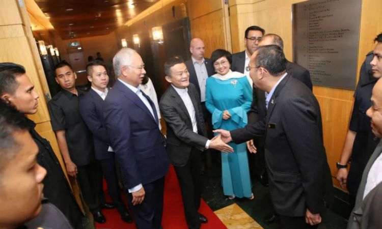 马来西亚总理纳吉布欢迎马云一行